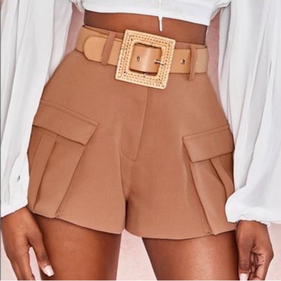 House of CB 'Anja' Tan Utilty Shorts NWOT - Picture 3 of 10